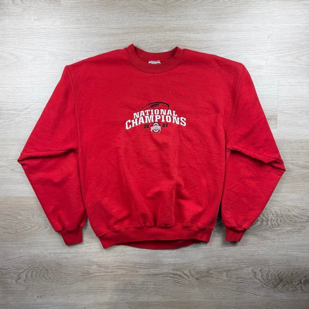 Vintage Jerzees Ohio State Buckeyes 2002 National Champions Sweatshirt M
